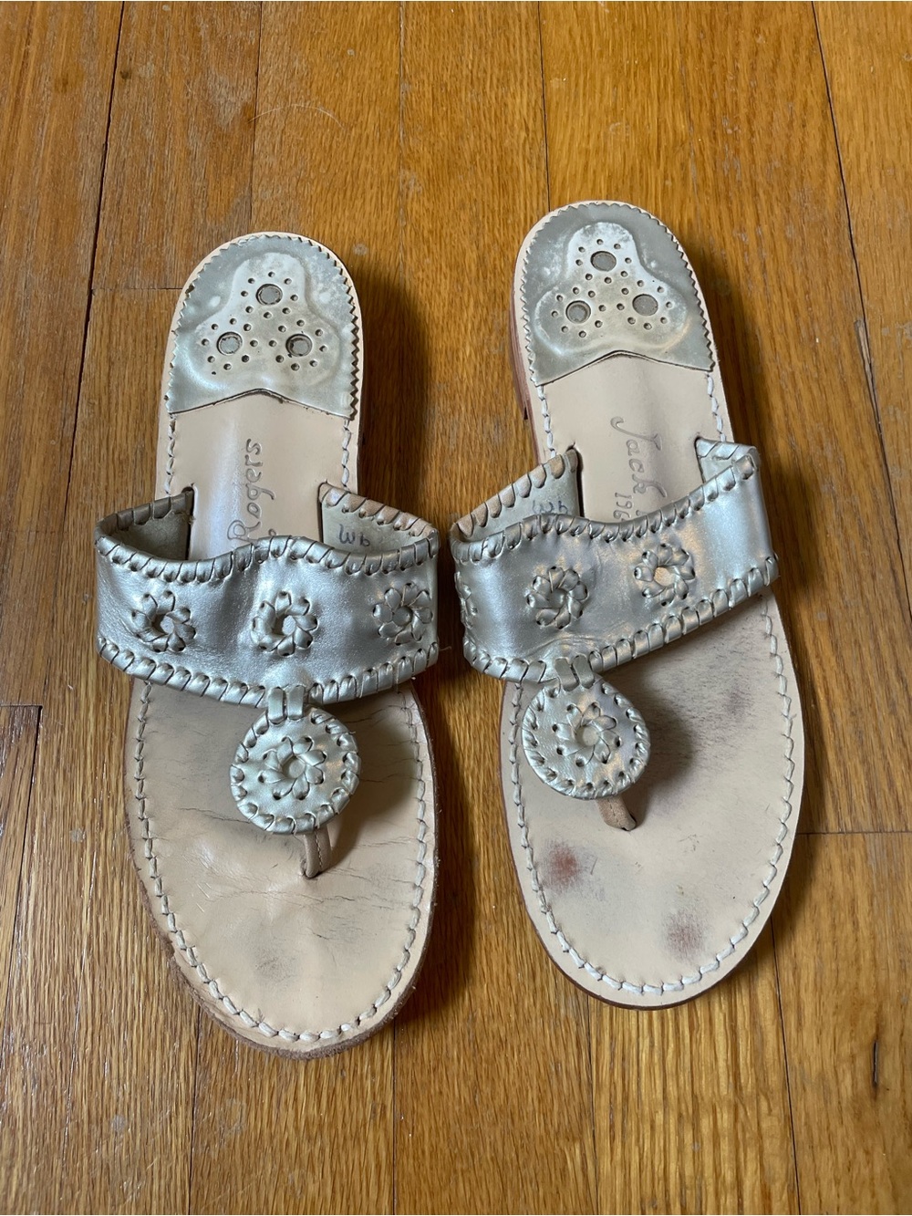 Champagne colored jack rogers classic sandal